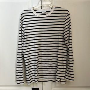 Black and white striped long sleeve shirt from Zara